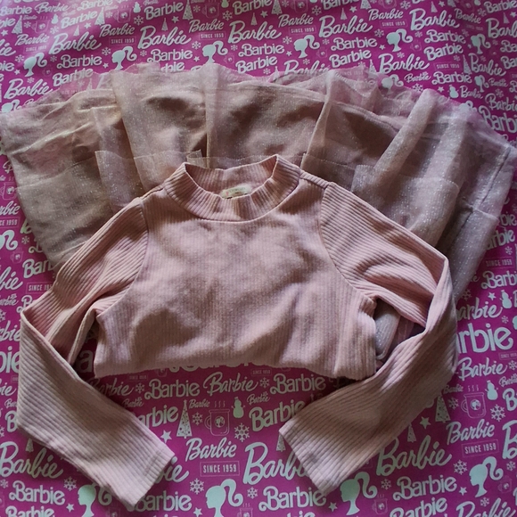 🎀Crewcuts Blush Tulle Party Layered Girls Dress Size 6 EUC & FREE GIFT - Picture 2 of 7